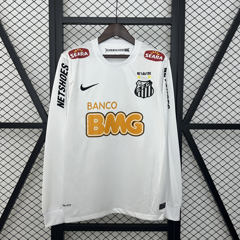 Retro Long Sleeve Santos 11/12 Home Jersey